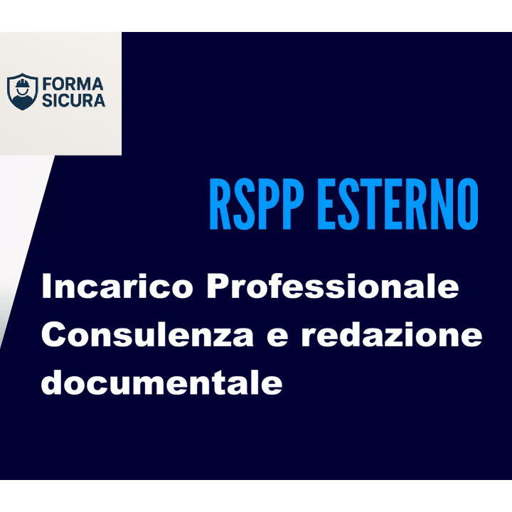 Incarico RSPP esterno - rischio basso - da 1 a 5 dipendenti - 1 sede